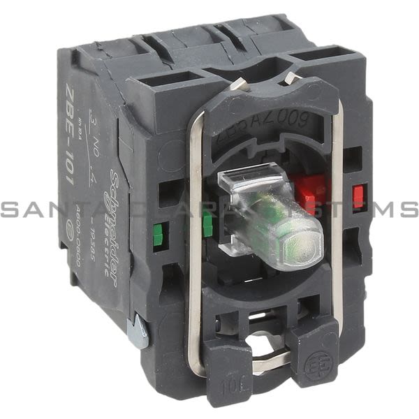 Telemecanique ZB5AW0G55 orange light block with body/fixing collar with integral LED 110...120V 1NO+1NC Product Image