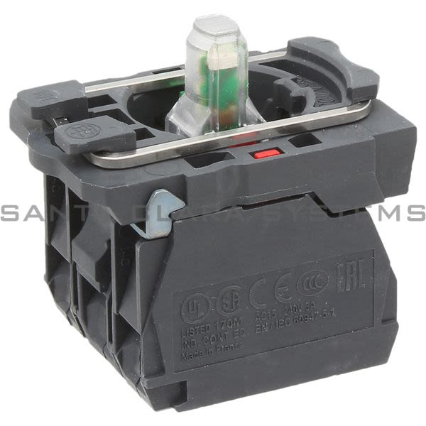 Telemecanique ZB5AW0G55 orange light block with body/fixing collar with integral LED 110...120V 1NO+1NC Product Image