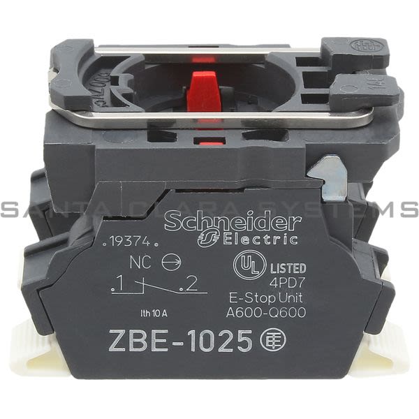 Telemecanique ZB5AZ1045 single contact block with body/fixing collar 2NC spring clamp terminal Product Image
