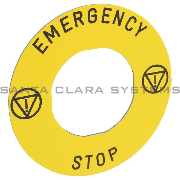 Telemecanique ZBY9330T Legend Plate | Emergency Stop Product Image