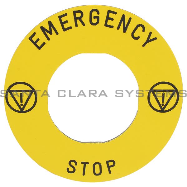 Telemecanique ZBY9330T Legend Plate | Emergency Stop Product Image