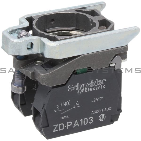 Telemecanique ZD4PA103 contact block with body/fixing collar for 2-direction joystick controller Product Image
