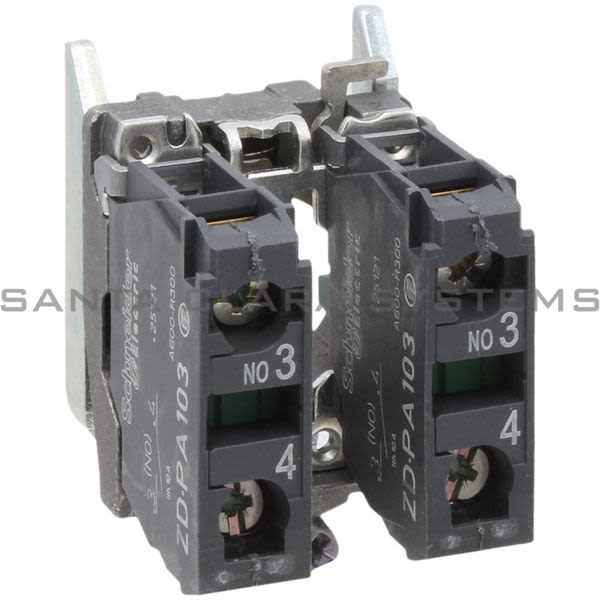 Telemecanique ZD4PA103 contact block with body/fixing collar for 2-direction joystick controller Product Image
