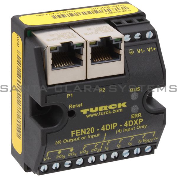 Turck FEN20-4DIP-4DXP Compact IP20 Multiprotocol Ethernet I/O Station

 Product Image