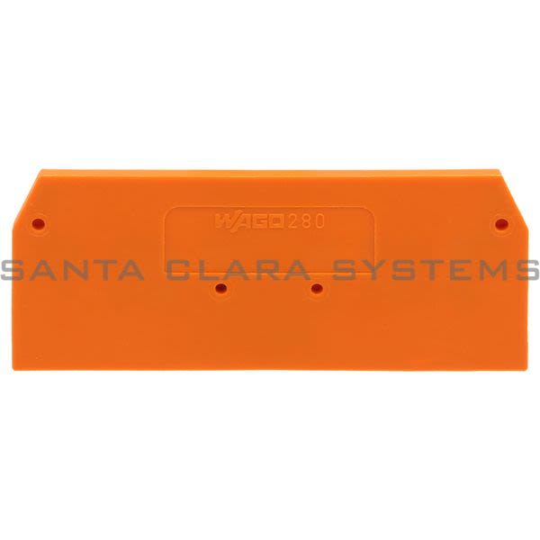 Wago 280-326 End Plate | Orange | 2800326 Product Image