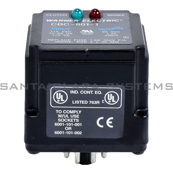 Warner Electric 6001-448-004 Plug-In Clutch/Brake Control | Cbc-801-1 Product Image