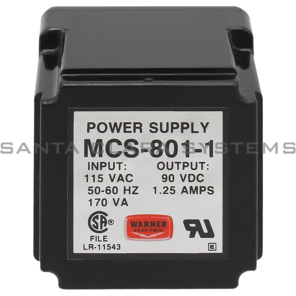 Warner Electric MCS-801-1 Power Supply Product Image