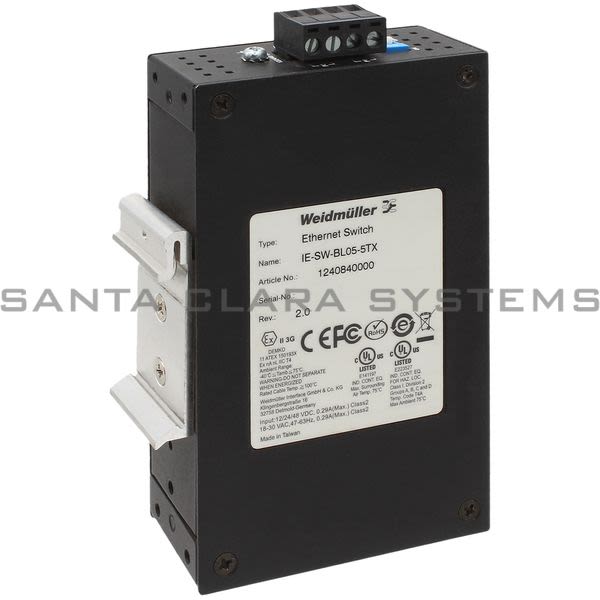 Weidmuller 1240840000 Network Switch |  IE-SW-BL05-5TX Product Image
