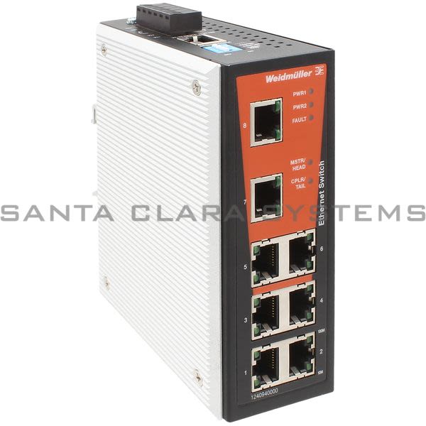 Weidmuller 1240940000 Ethernet Switch | IE-SW-VL08MT-8TX Product Image