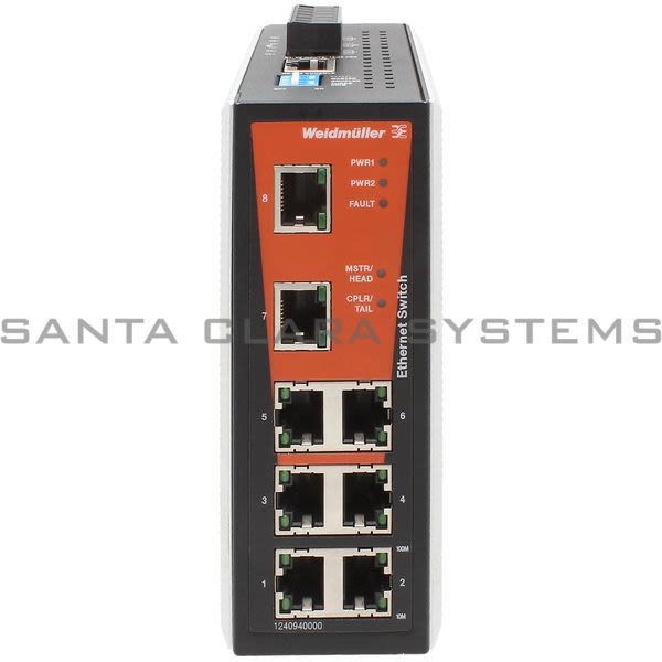 Weidmuller 1240940000 Ethernet Switch | IE-SW-VL08MT-8TX Product Image