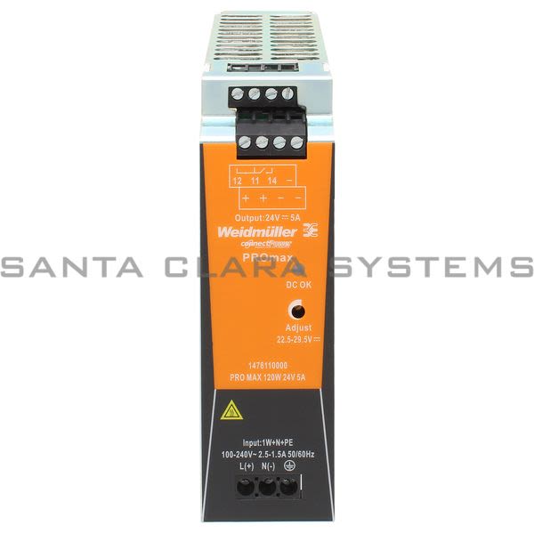 Weidmuller 1478110000  Power Supply | PRO MAX 120W 24V 5A Product Image