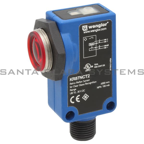Wenglor KR87NCT2 Retro-Reflex Sensor for Clear Glass Recognition Product Image