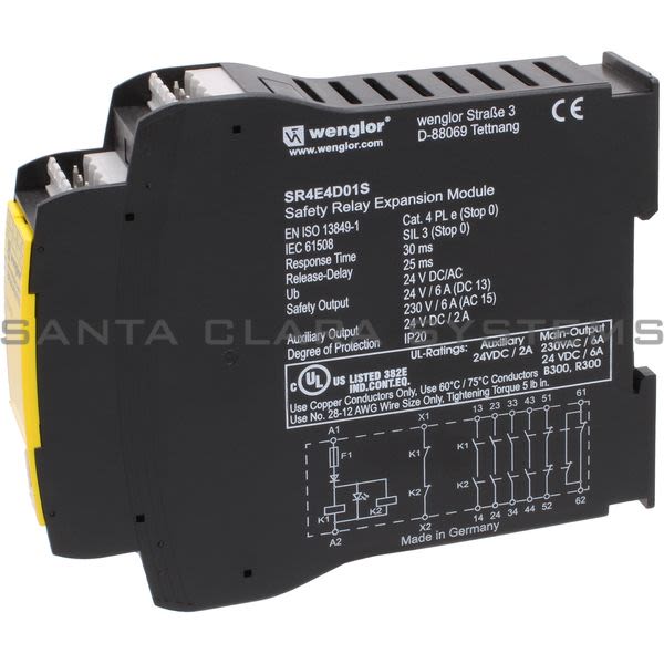 Wenglor SR4E4D01S Safety Relay Add-on module Product Image