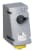 ABB 332MVS4W Switched interlocked socket-outlet, 4h, 32A, IP67, 3P+E Product Image