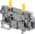 ABB D6/8.ST1.RS.IP20 D6/8.ST1.RS.IP20 Spring Loaded Screw Clamp Terminal Blocks - Test disconnect with a screwdriver sliding link - Grey Product Image