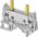 ABB ZS10-ST-T4 ZS10-ST-1 Screw terminal block - Test disconnect with sliding link and with 2 test sockets- Grey Product Image