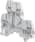 ABB ZS4-D1 ZS4-D1 Screw Clamp Terminal Block - Double Deck - Grey Product Image