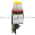 Allen Bradley 800MR-B9AK Small Round Push Button Unit Exteneded Head Yellow Cap 1 N.O. 1 N.C. Product Image
