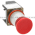 Allen Bradley 800MR-D6D2 Small Round Mushroom Push Button Head Unit Red Cap 1 NC Product Image