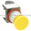 Allen Bradley 800MR-D9D2S Small Round Push Button Yellow Cap Product Image