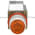 Allen Bradley 800MR-PB16AA Small Round Illuminated Push Button Ext. Head Xfmr 120V 60/50Hz Amber Lens Product Image