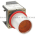 Allen Bradley 800MR-QA24AA Small Round Illuminated Push Button Flush Head Full Voltage 24V Amber 1 N.O. 1 N.C. Product Image
