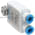 Festo VFOF-LE-BAH-G18-Q6 One-Way Flow Control Valve Product Image
