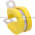 Kostek Engineering M85052/1-12 Crescent Steel Yellow Nitrile Rubber Clamp Product Image