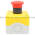 Telemecanique XALK174 yellow station - 1 red mushroom head pushbutton Ø40 turn to release 1NC Product Image
