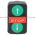 Telemecanique ZB5 AA73134 Green flush/red projecting/green flush triple-headed pushbutton Product Image