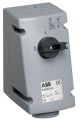 ABB 216MVS12W Switched interlocked socket-outlet, 12h, 16A, IP67, 2P+E Product Image