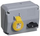 ABB 232MHS4 Switched interlocked socket-outlet, 4h, 32A, IP44, 2P+E Product Image