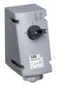 ABB 232MVS12W Switched interlocked socket-outlet, 12h, 32A, IP67, 2P+E Product Image