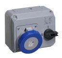 ABB 263MHS6W Switched interlocked socket-outlet, 6h, 63A, IP67, 2P+E Product Image