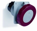ABB 263RU6W Socket-outlet, panel mounting, 6h, 63A, IP67, unified flange, straight, 2P+E Product Image