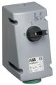 ABB 316MVS10W Switched interlocked socket-outlet, 10h, 16A, IP67, 3P+E Product Image