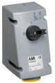 ABB 316MVS4 Switched interlocked socket-outlet, 4h, 16A, IP44, 3P+E Product Image
