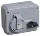 ABB 332MHS1W Switched interlocked socket-outlet, 1h, 32A, IP67, 3P+E Product Image