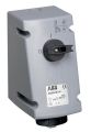 ABB 332MVS7WH Switched interlocked socket-outlet, vertical, Heavy Duty, 7h, 32A, IP67, 3P+E Product Image