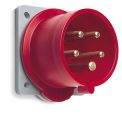 ABB 416B6 Inlet, panel mounting, 6h, 16A, IP44, minimized flange, straight, 3P+N+E Product Image