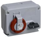 ABB 432MHS11W Switched interlocked socket-outlet, 11h, 32A, IP67, 3P+N+E Product Image