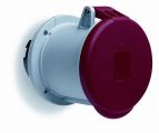 ABB 463RU6 Socket-outlet, panel mounting, 6h, 63A, IP44, unified flange, straight, 3P+N+E Product Image