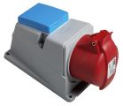 ABB CUE-416-6-R/UJP Surface socket-outlet and 2 pole schuko, 6h, 16A, IP44, 3P+N+E Product Image