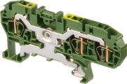 ABB D4/6.P.3L D4/6.P.3L Spring Terminal Blocks - Ground with 3 connections - Green-Yellow Product Image