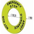 ABB E-SIGN-ENFD-32.5 Emergency Stop Sign EN F D, 32.5mm Product Image