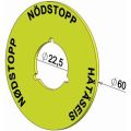 ABB E-SIGN-SDKFI-22.5 Emergency Stop Sign S DK FIN, 22.5mm Product Image