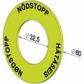 ABB E-SIGN-SDKFI-32.5 Emergency Stop Sign S DK FIN, 32.5mm Product Image
