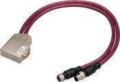 ABB PDA12-FBP.050 PROFIBUS DP-Adapter-Cable M12-Dsub9-M12 Product Image