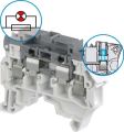 ABB ZS4-SF1-R2 ZS4-SF1-R2 Screw Clamp Terminal Block - for Fuses 5x20 and 5x25 mm - Grey - with blown fuse indicator by red LED 24-60V Product Image