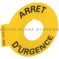Allen Bradley 800E-15YF112 Legend Plate Arret D'Urgence Yellow Product Image